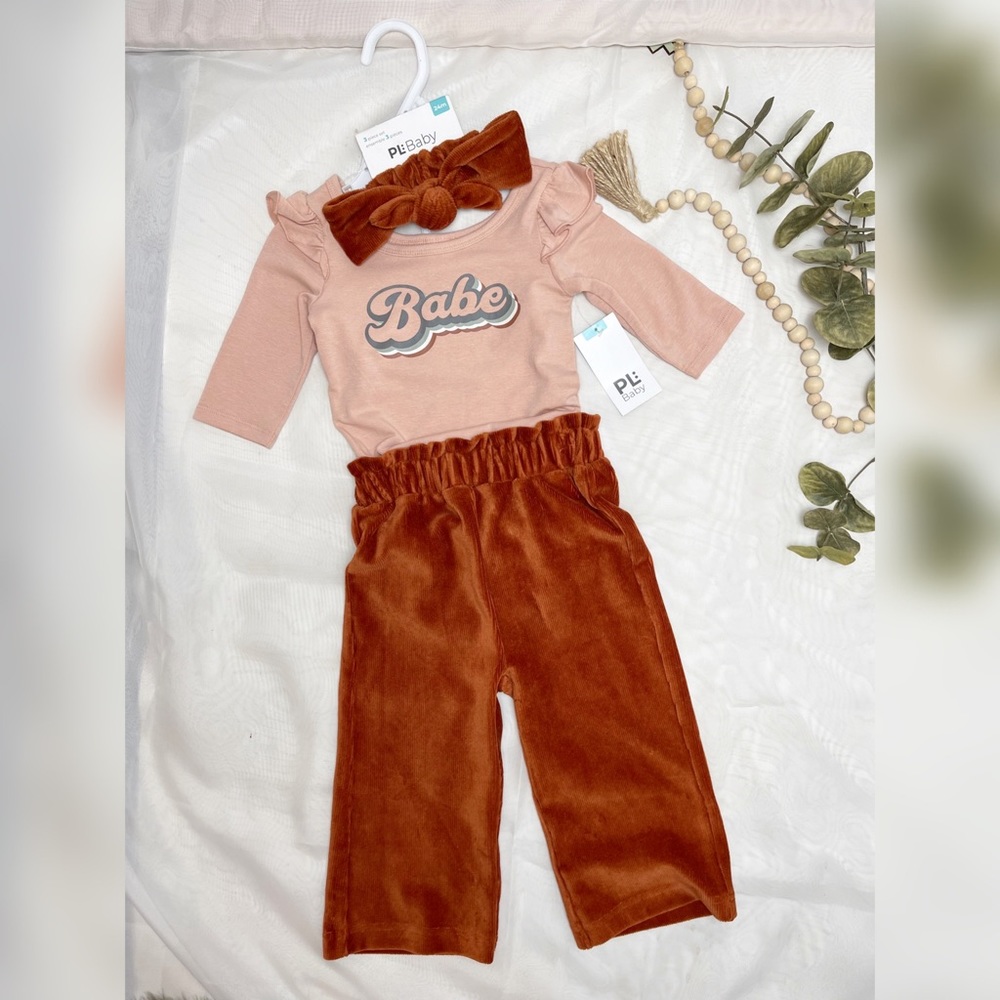 PL Baby “Babe” outfit w/headband-24 mo.-NWT